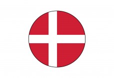 Circular Flag of Denmark Free Vector | Vector free files
