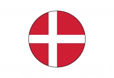 Circular Flag of Denmark Free Vector | Vector free files