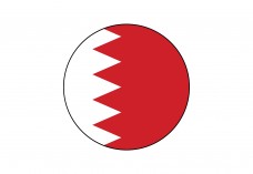 Circular Flag of Bahrain Free Vector | Vector free files