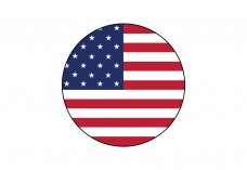 Circular Flag of United States of America Free Vector | Vector free files