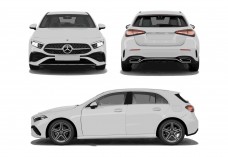 Mercedes A Class Illustration Free Vector | Vector free files
